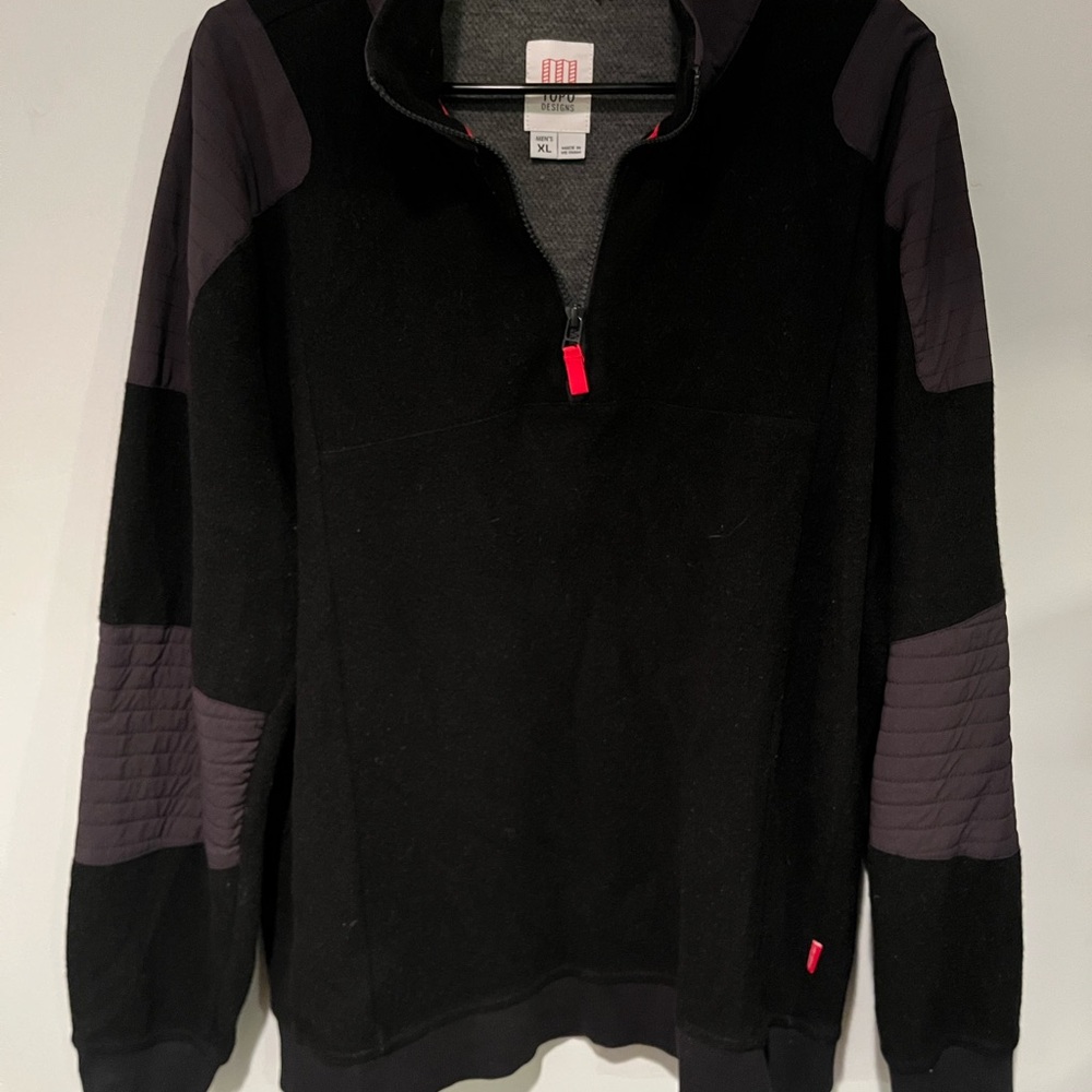 Topo Designs Gray and Black Pullover